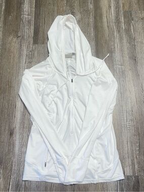 Athleta White Zip Hoodie Pullover